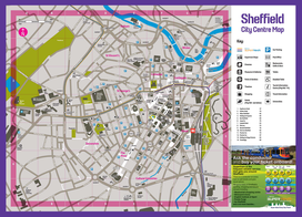 Map of the Sheffield City Centre (click to enlarge)
